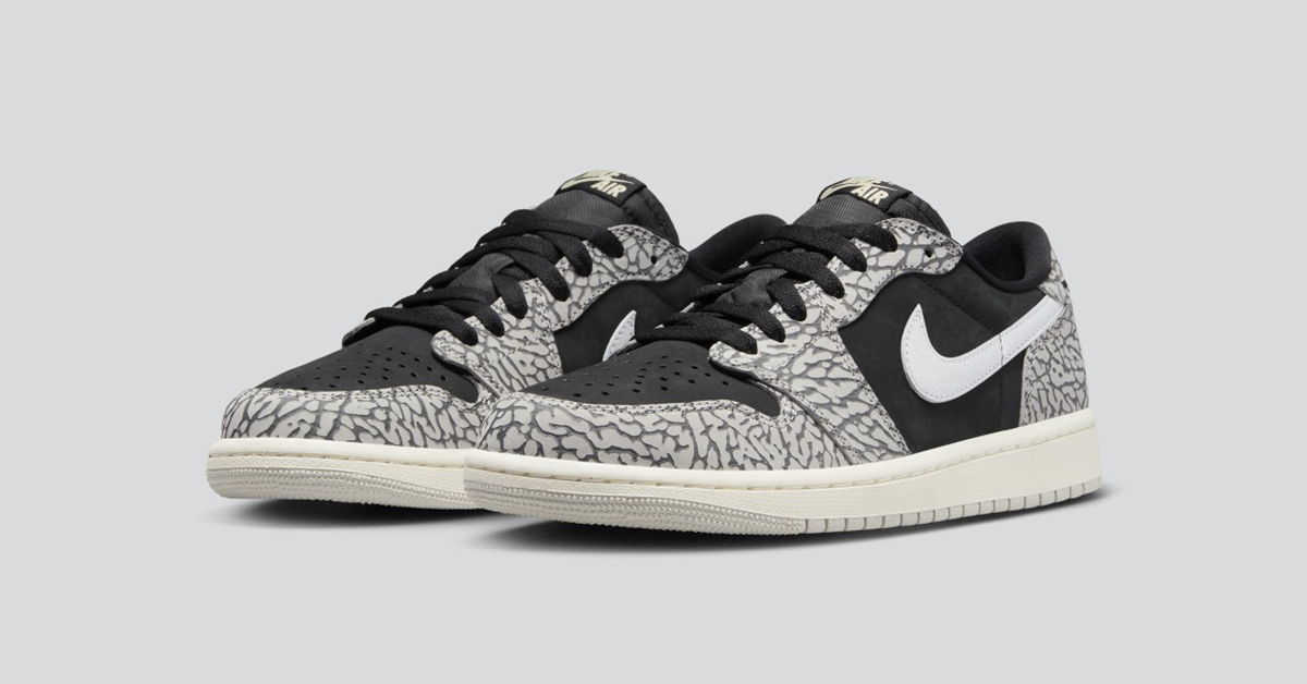 Der Air Jordan 1 Low OG Black Cement feiert 35. Jahrestag des